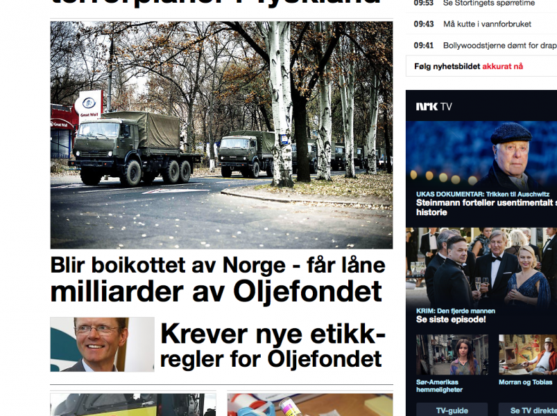NRK med oppslag om SLUG sitt krav om etiske retningslinjer for statsobligasjonar